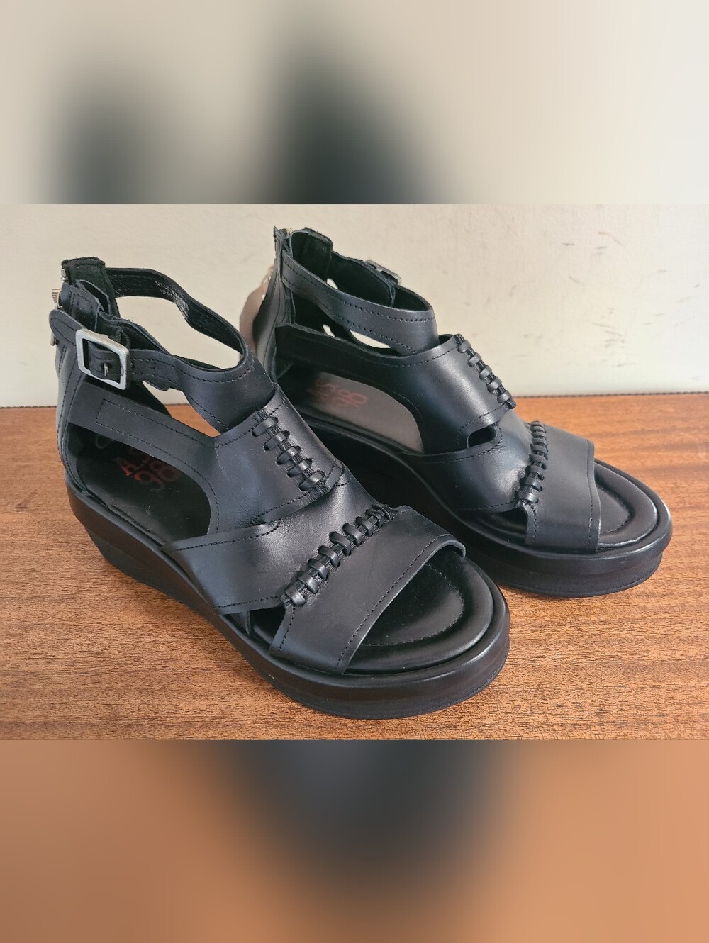 A.S.98 Stanton Wedge Sandals Size 38